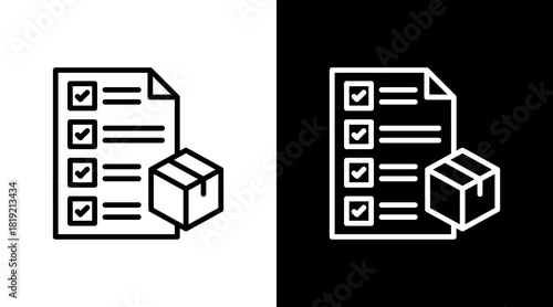 Delivery Checklist  White Icon Set Design