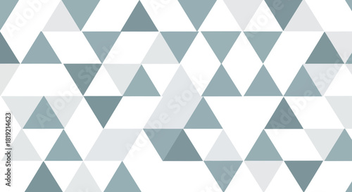 Geometric design featuring seamless triangle pattern with soft shades of gray and white creates a