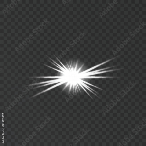 Bright White Starburst Light Effect