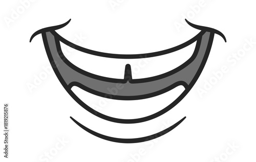 Perky smile with all teeth