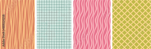 Four Abstract Seamless Patterns background texture