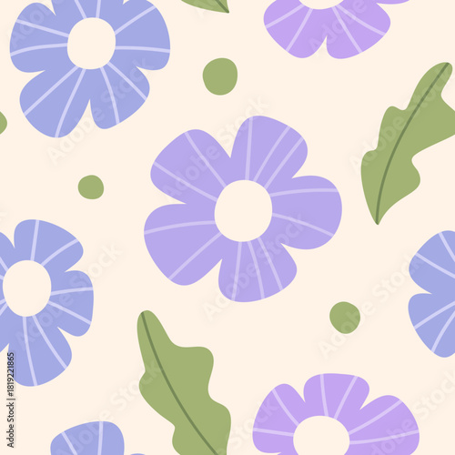 Vibrant flowers seamless pattern print