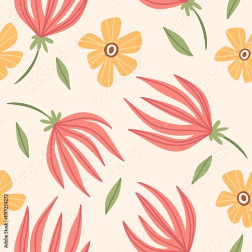 Floral pattern artistic repeating design