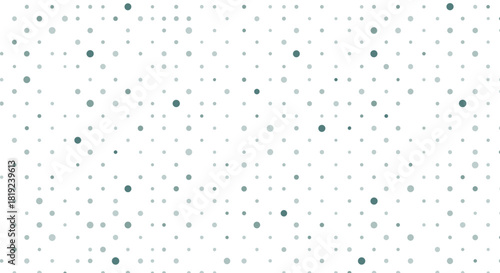 Abstract background of scattered small and large dots in varying shades of blue and gray.