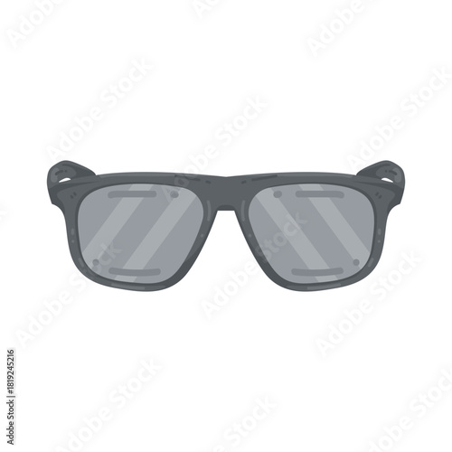 Illustration of Black Framed Sunglasses
