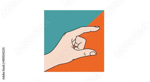 Hand gesture showing small size or pinch gesture.