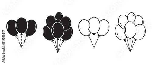 Balloon icon vector illustration. Party balloon sign and symbol.