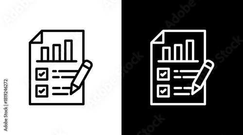 Business Planning  White Icon Set Design