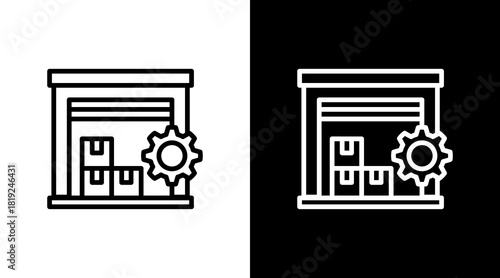 Inventory Management  White Icon Set Design