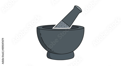 Mortar and Pestle for Grinding Spices and Herbs.