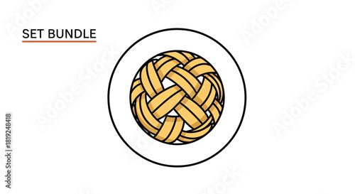 Sepak Takraw Ball Set Bundle Illustration.