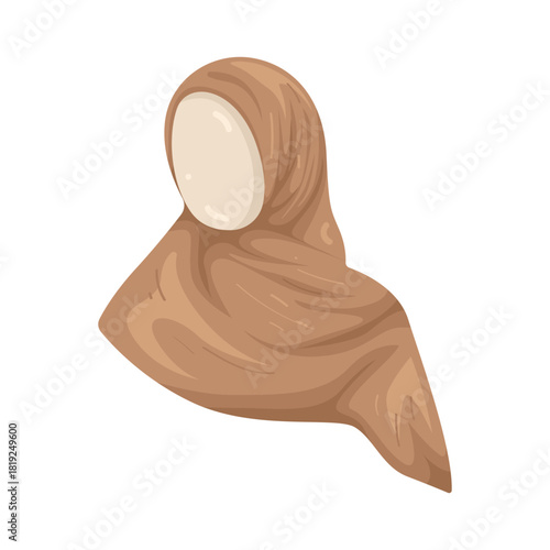 Illustration of Brown Hijab