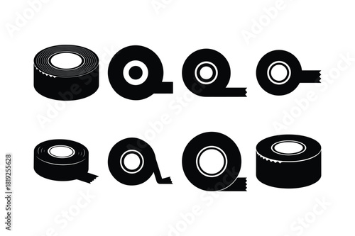 Doughnuts and Bagels Silhouette Set