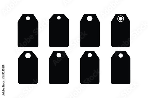 Hanging Tags and Price Tags Silhouette Set