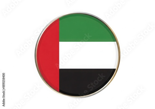 Free Download United arab emirates flag emblem isolated on white background - GFXLoad