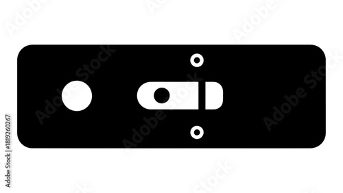 Hiv rapid test kit icon, a medical device used for quick screening and diagnosis of human immunodeficiency virus, isolat