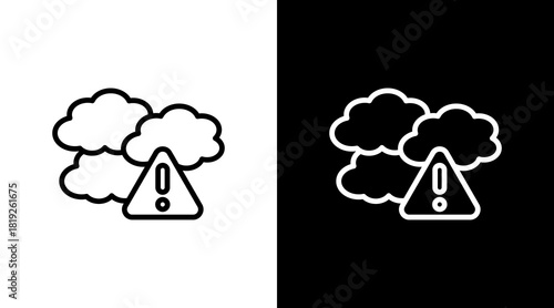 Air Pollution  White Icon Set Design