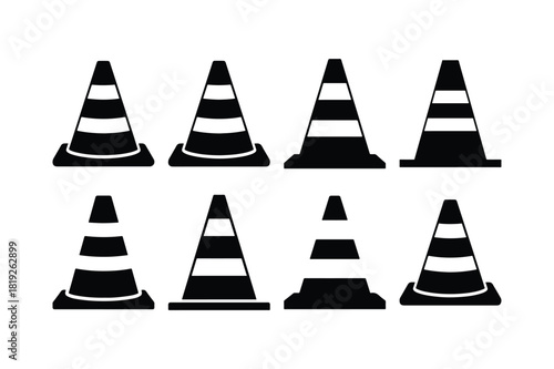 Traffic Cones Silhouette Collection