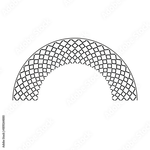 Semi-circle stock illustration