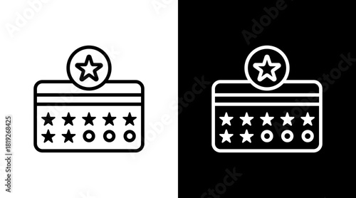 Loyalty Card  White Icon Set Design