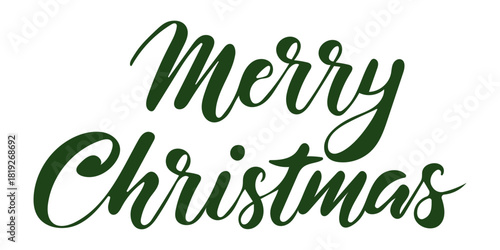 Merry Christmas hand lettering calligraphy