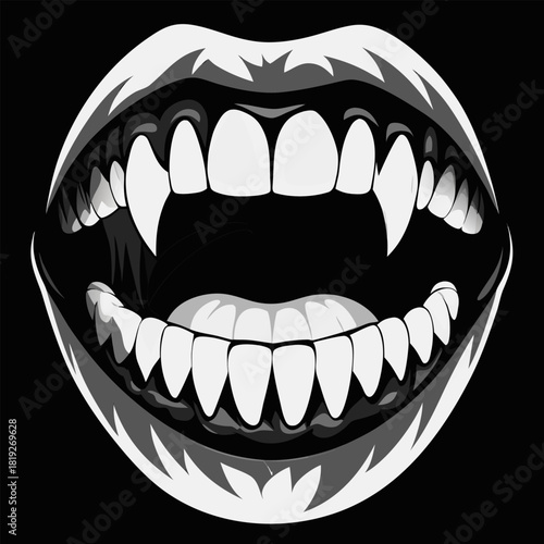 vector illustration of a mouth