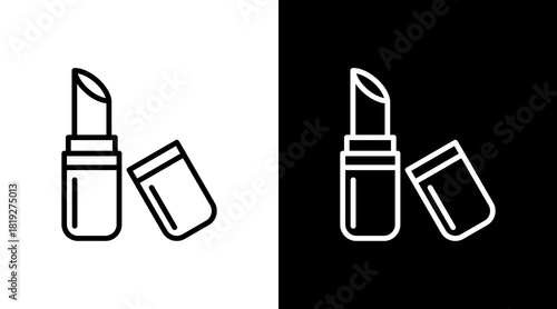 Lipstick  White Icon Set Design