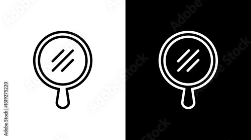 Mirror  White Icon Set Design