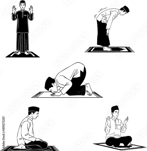 people praying vector