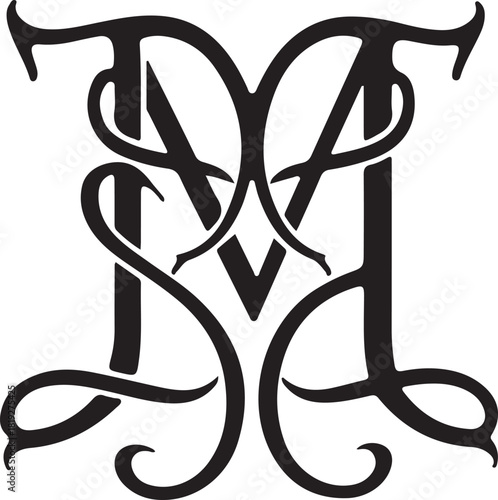 A Celtic knot pattern vector illustration of a Pisces zodiac symbol sign design logo