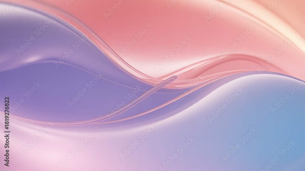 Naklejka premium Fluid Abstract Waves in Pink and Purple Hues smooth