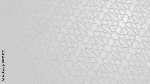 Islamic background in white and grey design. luxury islamic background template for ramadan design