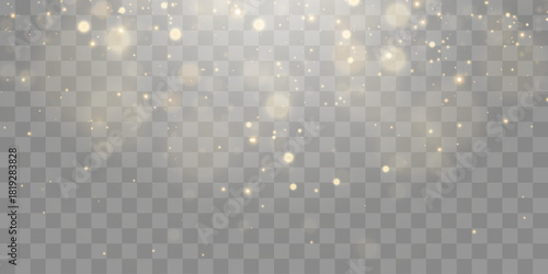 Vector bokeh lights effect isolated on transparent background. Soft blured bokeh and lights png