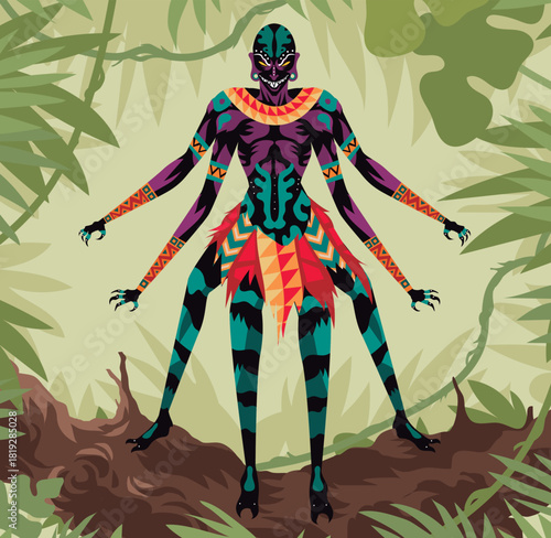 anansi african spider deity in the jungle