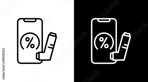 Smart Inhaler  White Icon Set Design