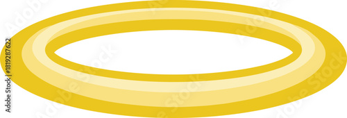 Yellow abstract concentric rings on white background
