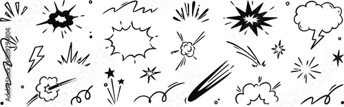 style, sound, collection, these, boom, illustrations, impact, star, speech, designs., shapes, design, lightning, doodle, burst, white, effects, sparkle, isolated, description:, sparkles, vector, perfe