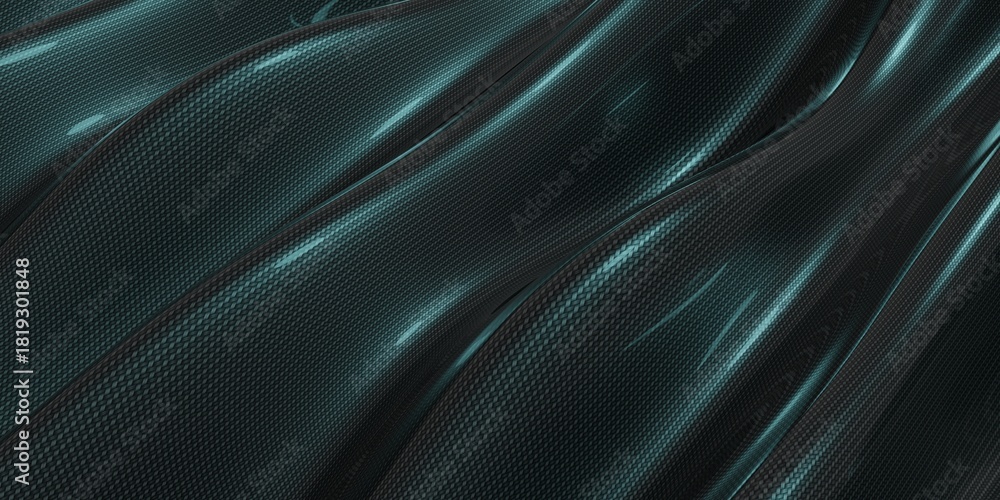 Naklejka premium Green Kevlar, modern background, 3D illustration