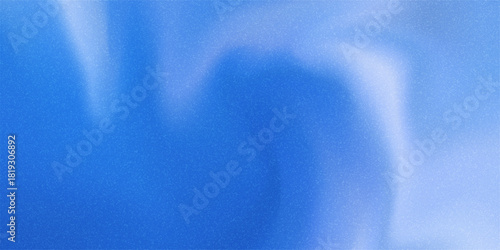 Blue sky gradient mesh gradation seamless bg with noise texture. Abstract cloudy vector illustration. Blurred ombre watercolour background with grain pattern