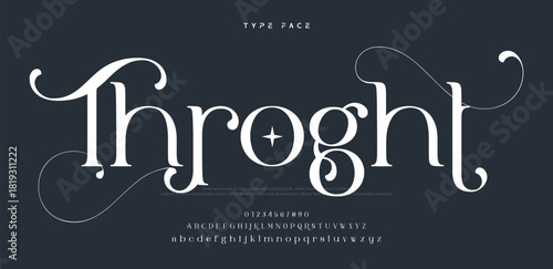 Elegant logo modern luxury alphabet font.  Typography elegant style alphabet fonts for beauty shop, decoration, business, boutique, fashion, brand, wedding, vintage design. vector illustration