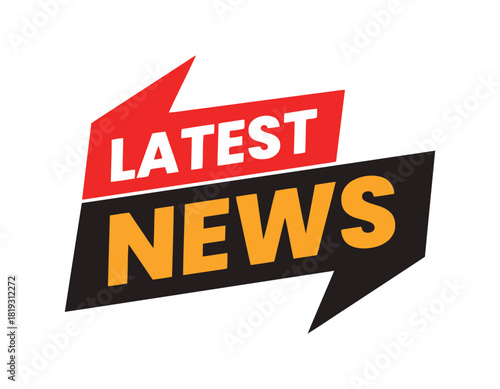 A bold red and orange graphic displays the words "LATEST NEWS" in a modern, attention-grabbing font, suggesting immediacy and important information.