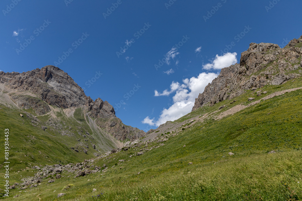 Obraz premium Alpine landscape in the Massif des Cerces in Hautes Alpes, France