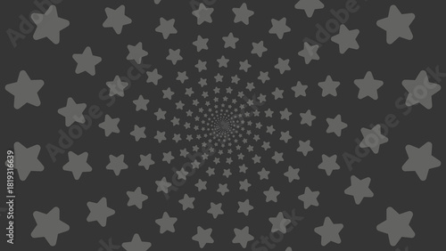Dark Gray Star Shapes Concentric Radial Pattern Background