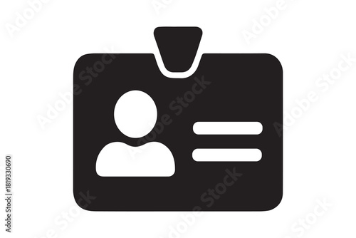 Identification Card Icon Symbol for Security Badge Pass Business Access