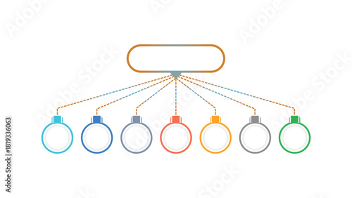 Diagram illustrating a hierarchical structure isolated on white background