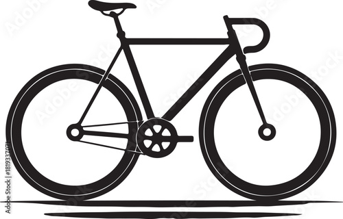 bicycle silhouette vector black silhouette isolate icon 