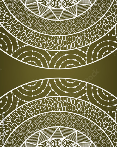 Mandala cover copyspace, background for presentation banner, design vector illustration