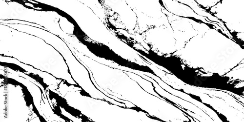 "Elegant white marble surface with rich black line patterns, natural stone texture ideal for luxury branding, editorial design, print projects and digital backgrounds."