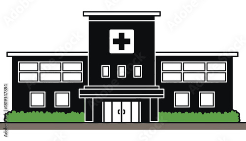 Hospital building vector illustration medical center clinic