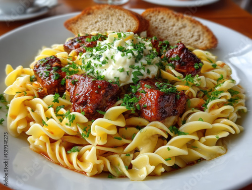 hearty Hungarian food
